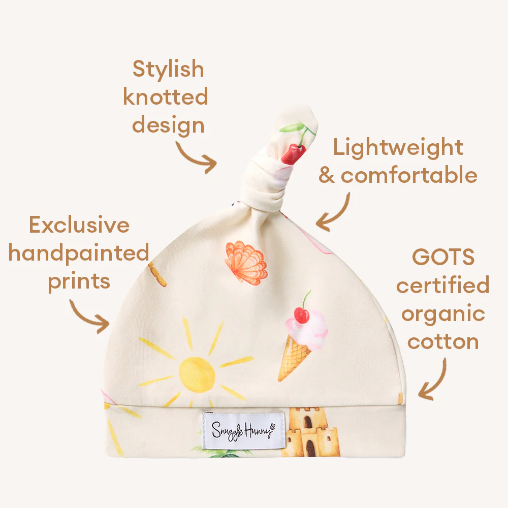 Beach Fun Organic Knotted Beanie - Image 4