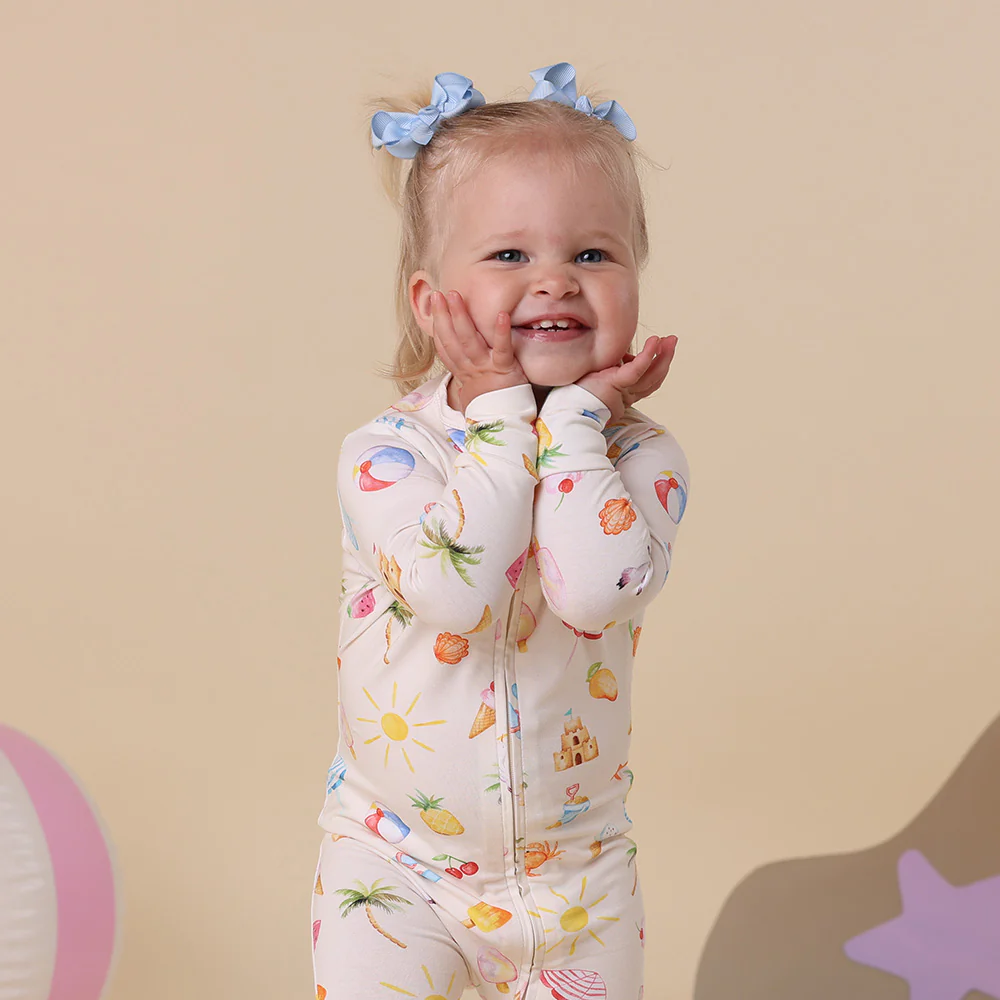 Beach Fun Organic Snugglesuit Convertible Romper - Image 4