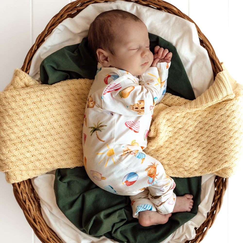 Beach Fun Organic Snugglesuit Convertible Romper - Image 6
