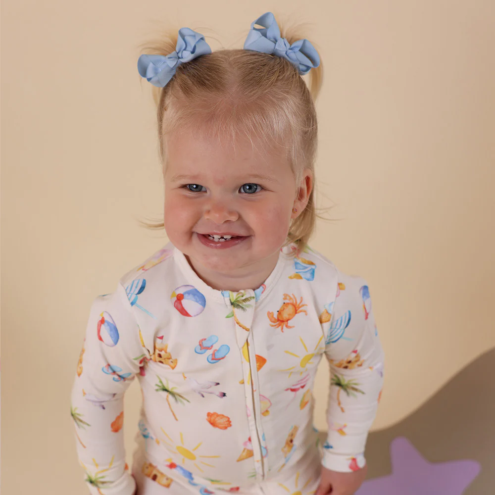 Beach Fun Organic Snugglesuit Convertible Romper - Image 7