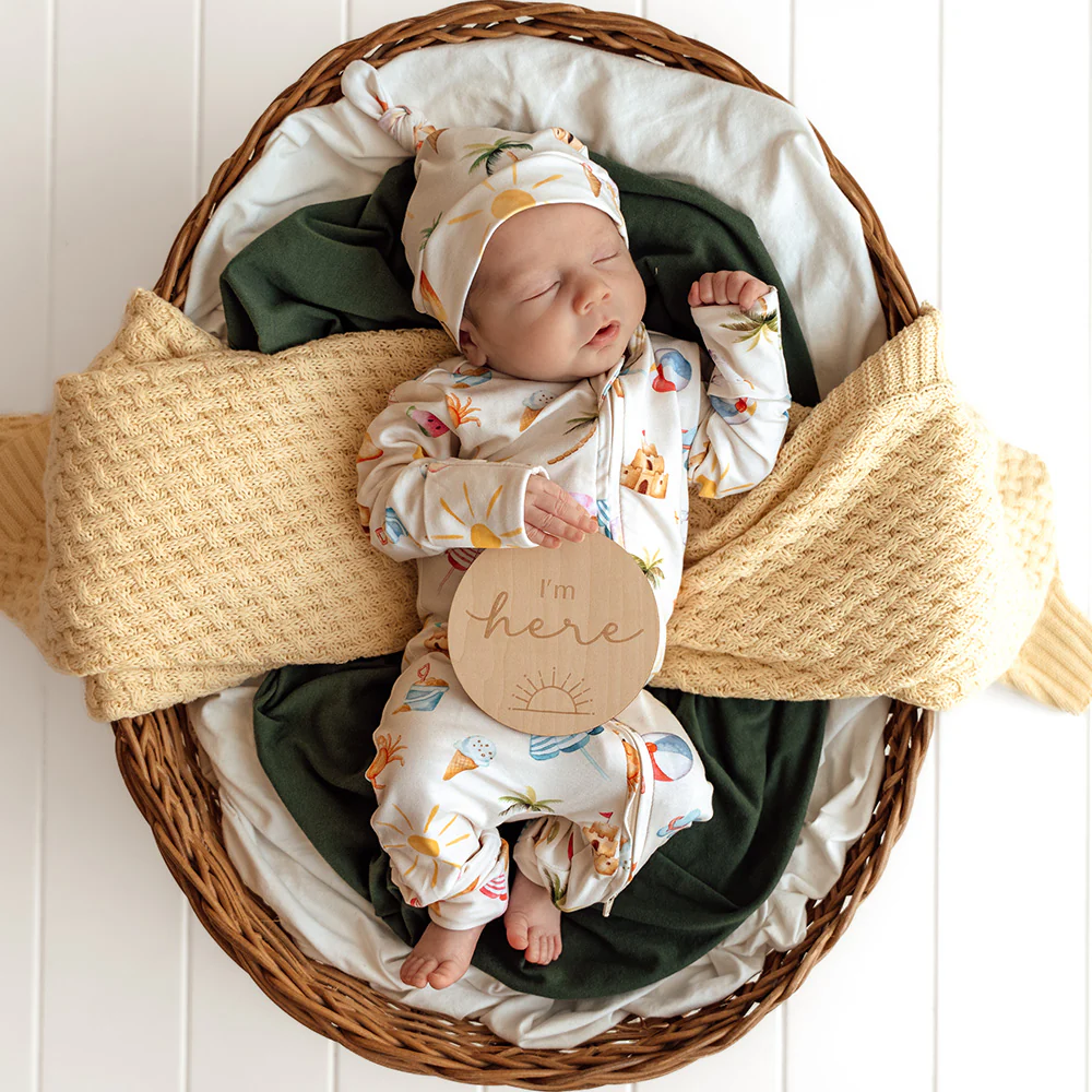 Beach Fun Organic Snugglesuit Convertible Romper - Image 9