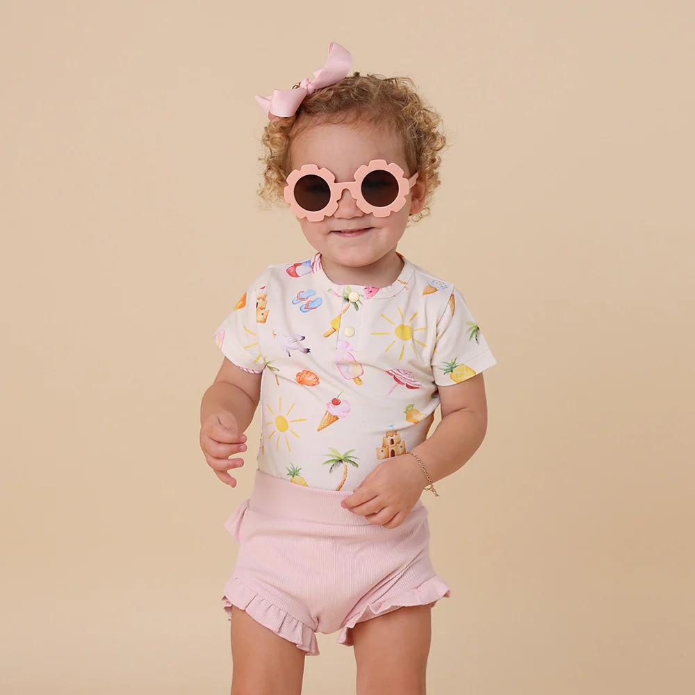 Beach Fun Short Sleeve Organic Bodysuit - Image 10