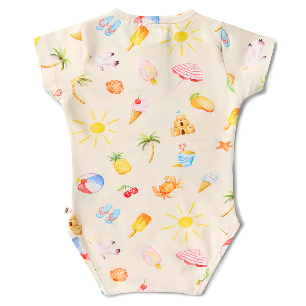 Beach Fun Short Sleeve Organic Bodysuit - Image 15
