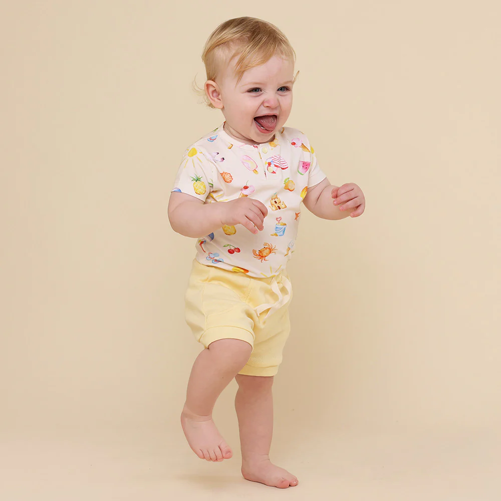 Beach Fun Short Sleeve Organic Bodysuit - Image 5