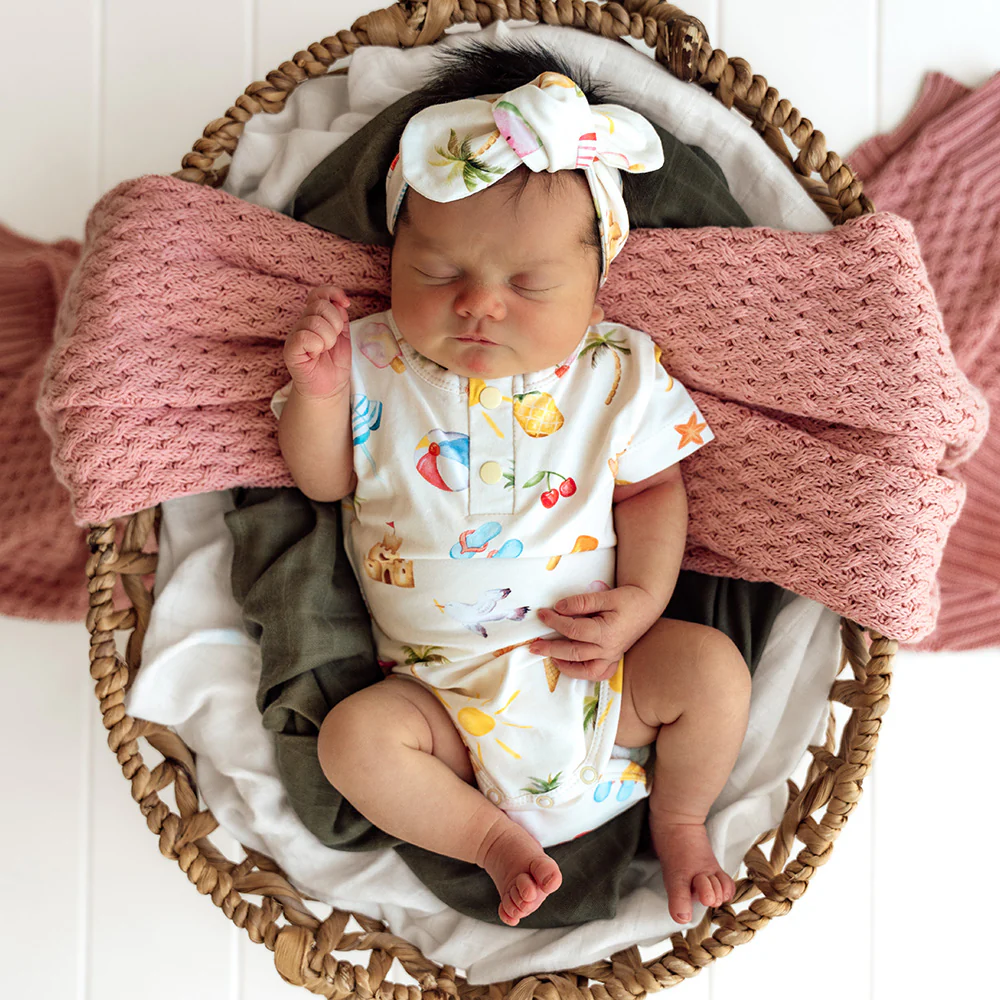 Beach Fun Short Sleeve Organic Bodysuit - Image 6