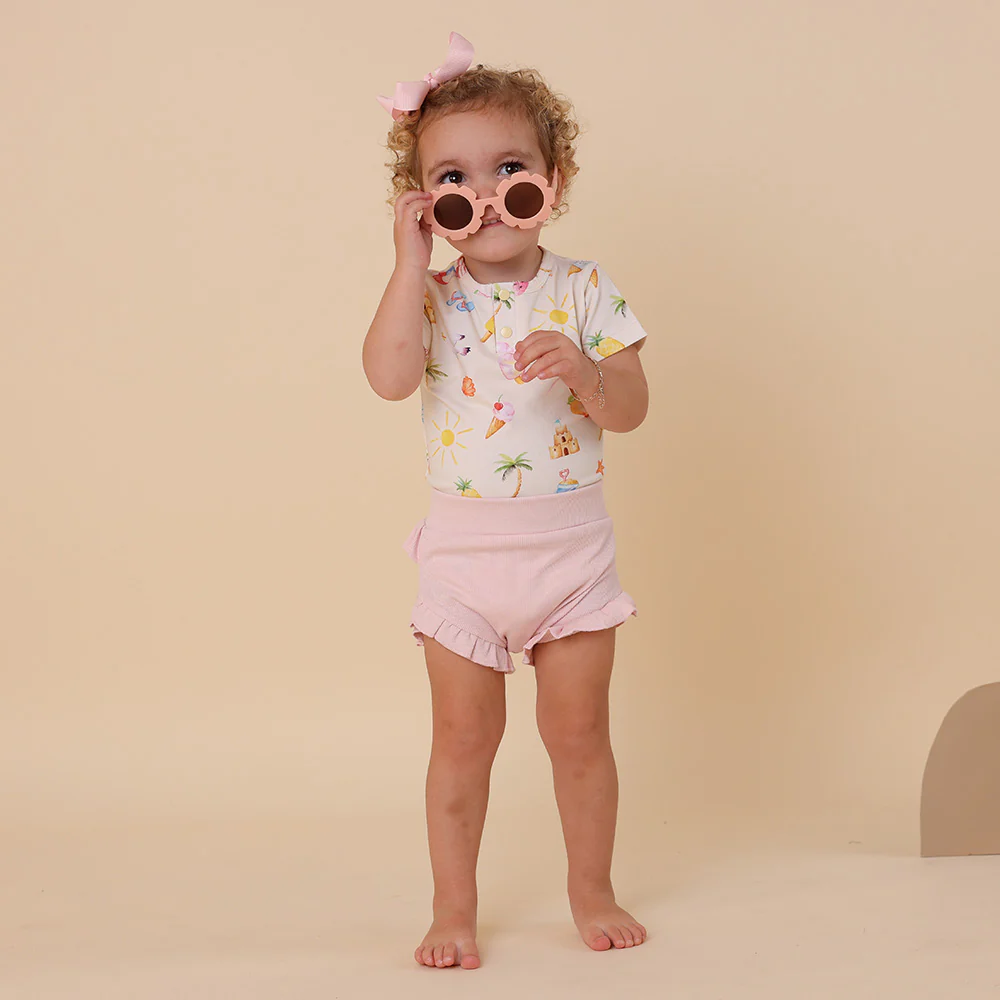 Beach Fun Short Sleeve Organic Bodysuit - Image 7
