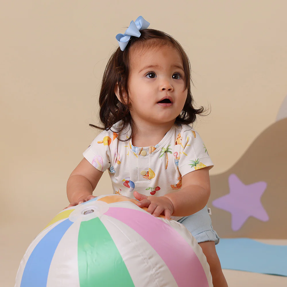 Beach Fun Short Sleeve Organic Bodysuit - Image 8