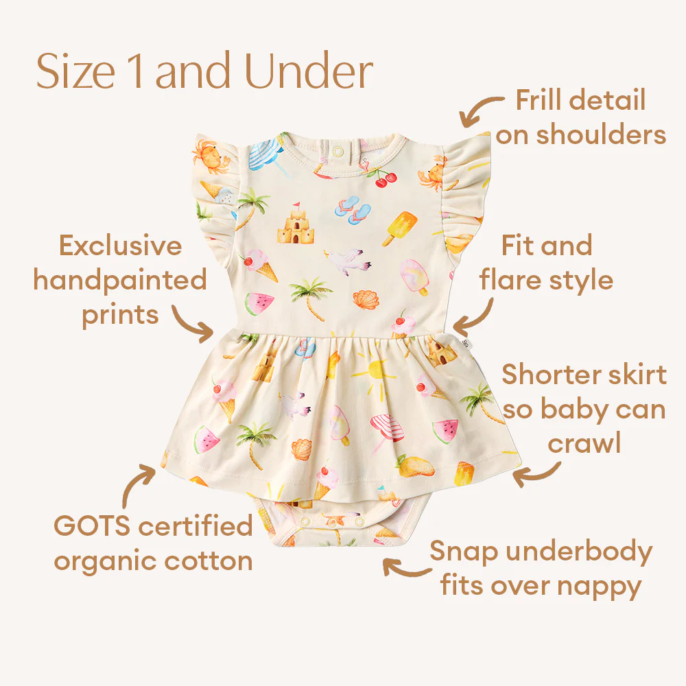 Beach Fun Short Sleeve Organic Dress - Image 4