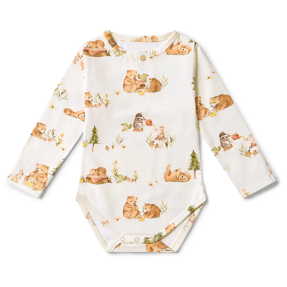 Bears Long Sleeve Organic Bodysuit - Image 2