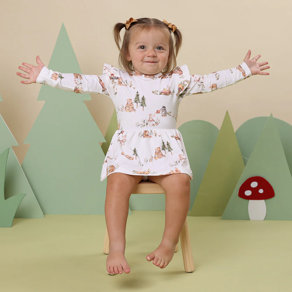 Bears Long Sleeve Organic Dress - Image 3
