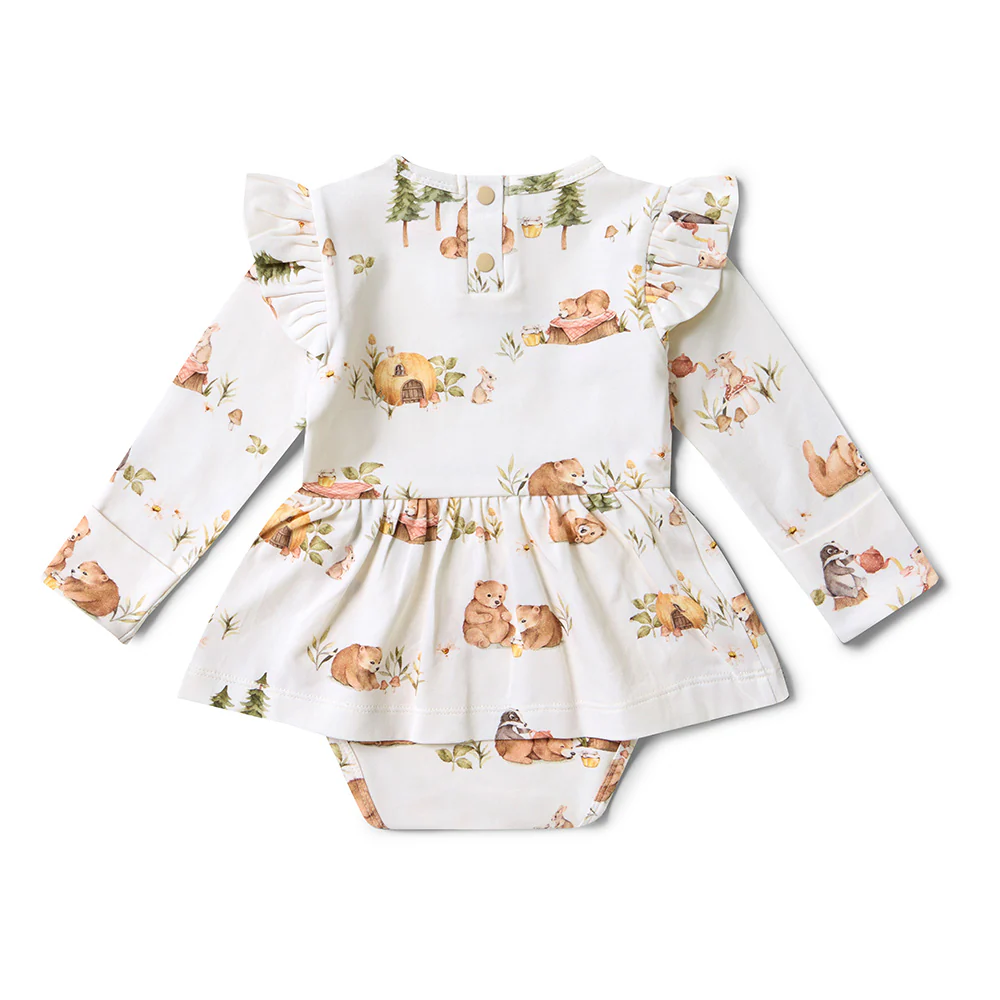 Bears Long Sleeve Organic Dress - Image 5