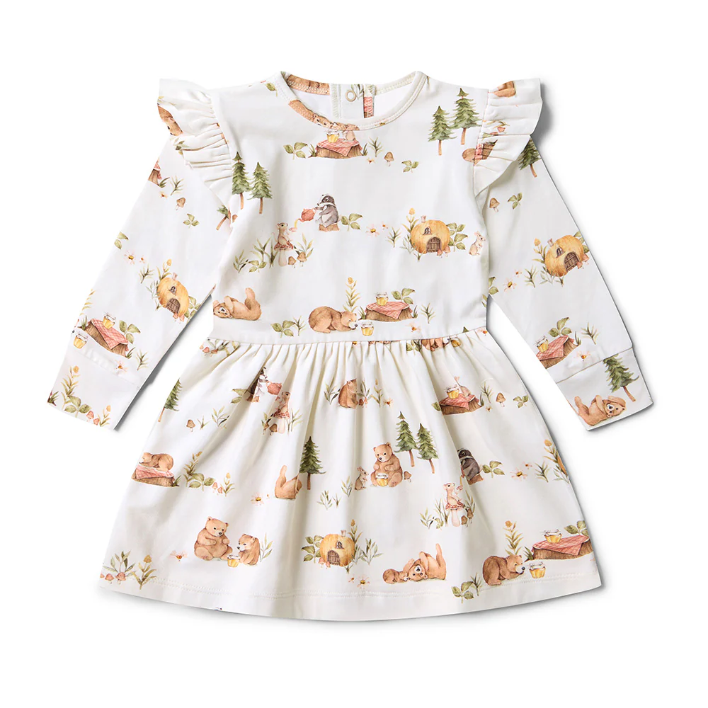 Bears Long Sleeve Organic Dress - Image 7
