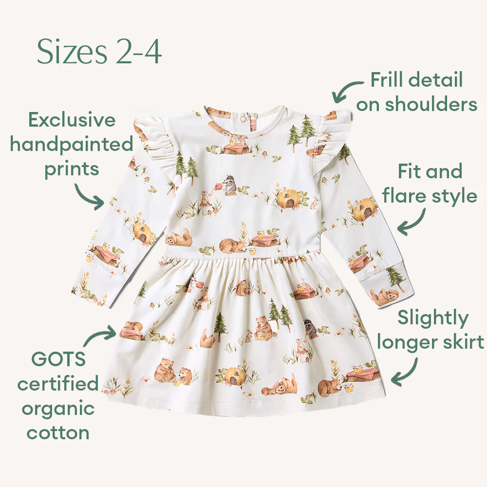 Bears Long Sleeve Organic Dress - Image 9