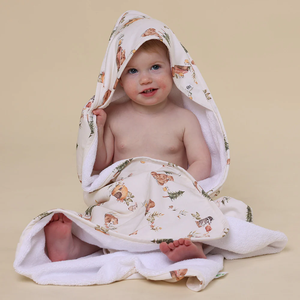 Bears Organic Baby Towel & Wash Cloth Set - Image 3