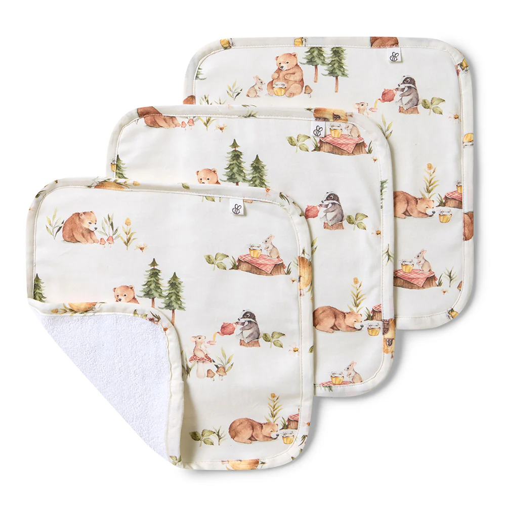 Bears Organic Baby Towel & Wash Cloth Set - Image 5