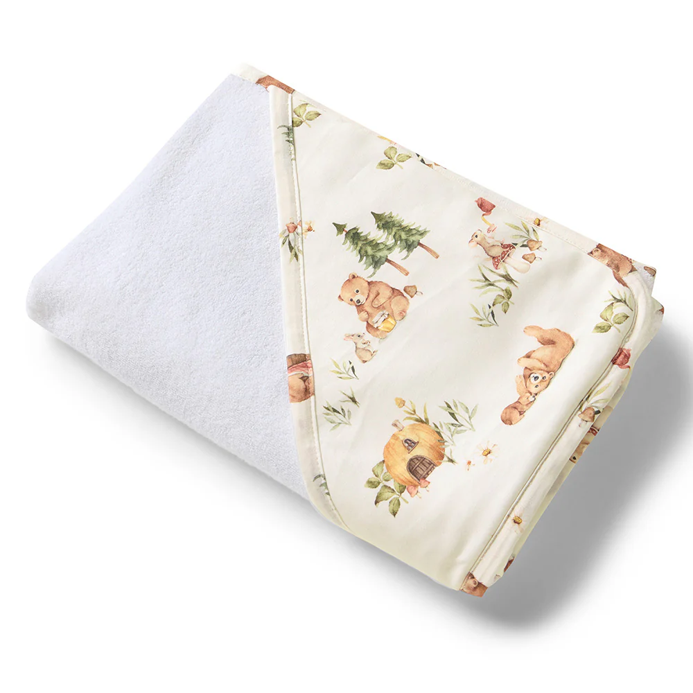 Bears Organic Baby Towel & Wash Cloth Set - Image 6
