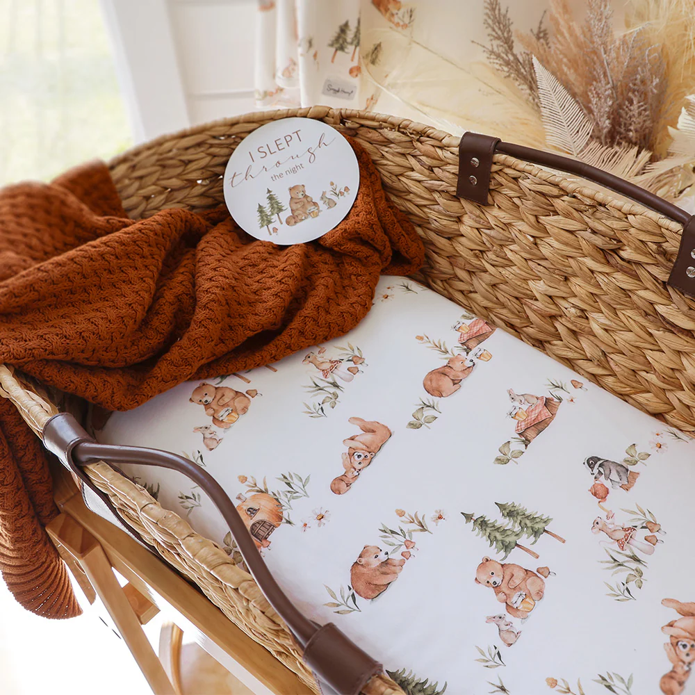 Bears Organic Bassinet Sheet / Change Pad Cover - Image 3