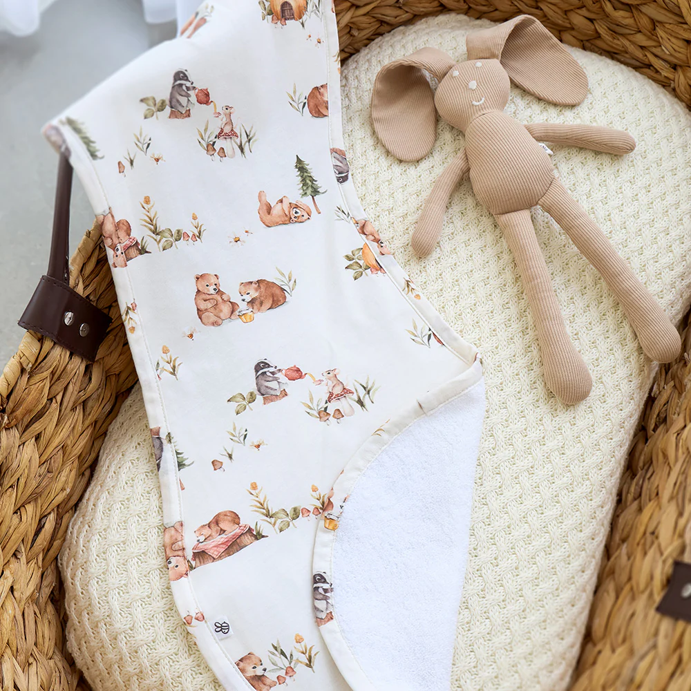 Bears Organic Cotton Burp Cloth - Image 3