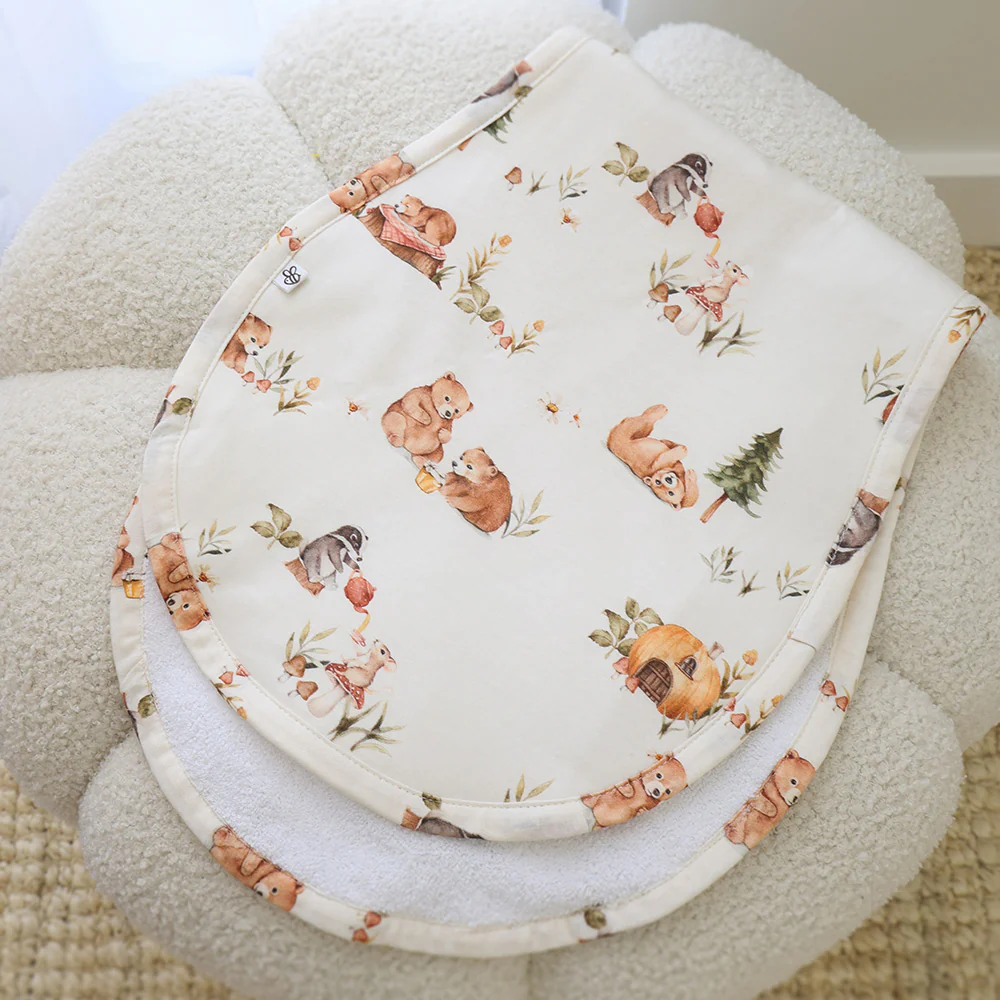 Bears Organic Cotton Burp Cloth - Image 5