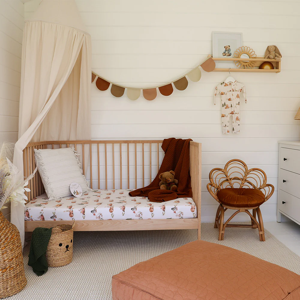 Bears Organic Fitted Cot Sheet - Image 3