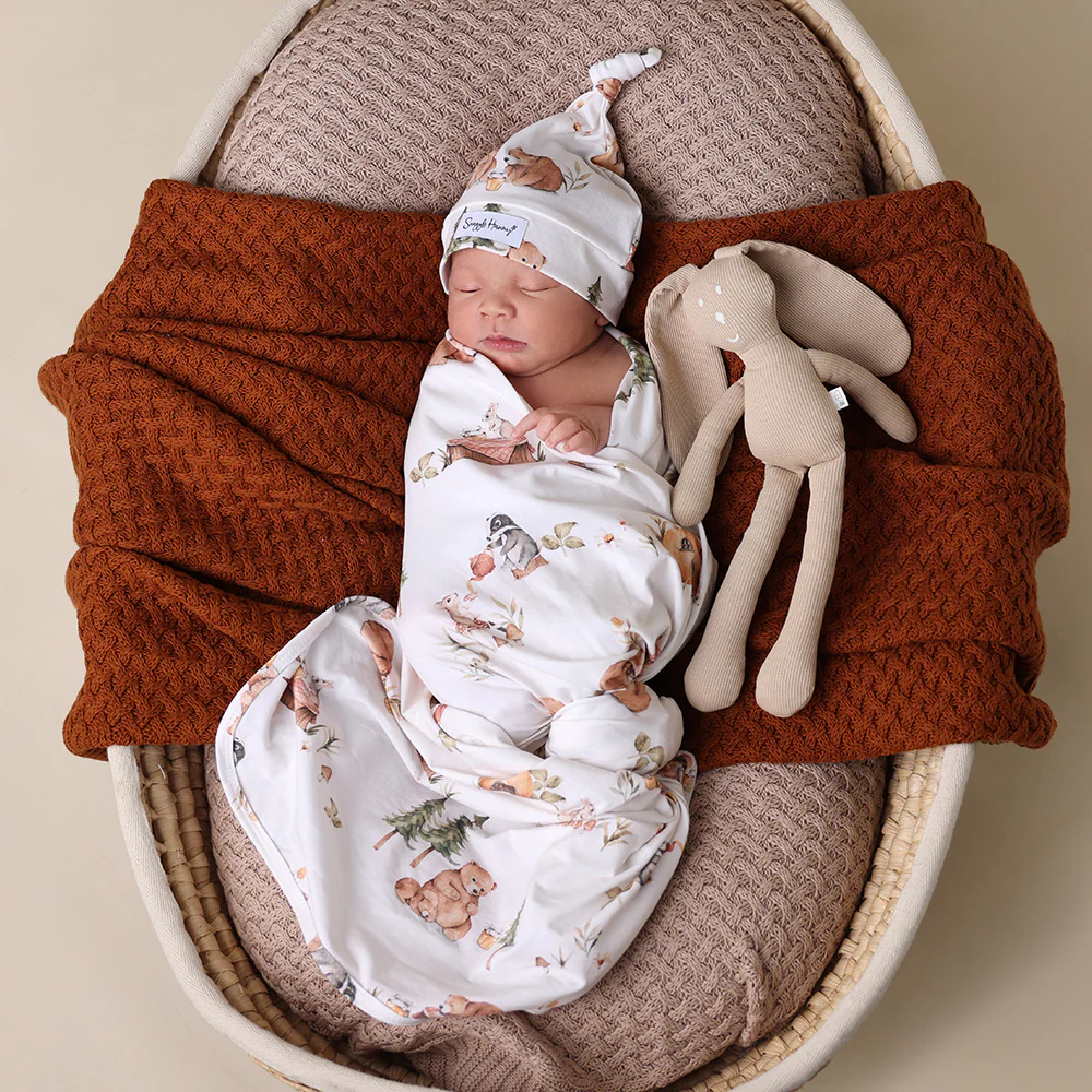 Bears Organic Jersey Wrap & Beanie Set - Image 7