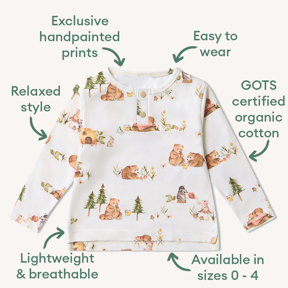 Bears Organic Long Sleeve Top - Image 4