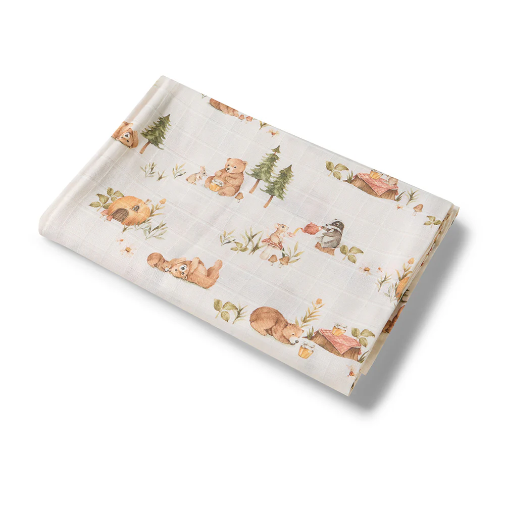Bears Organic Muslin Wrap - Image 2