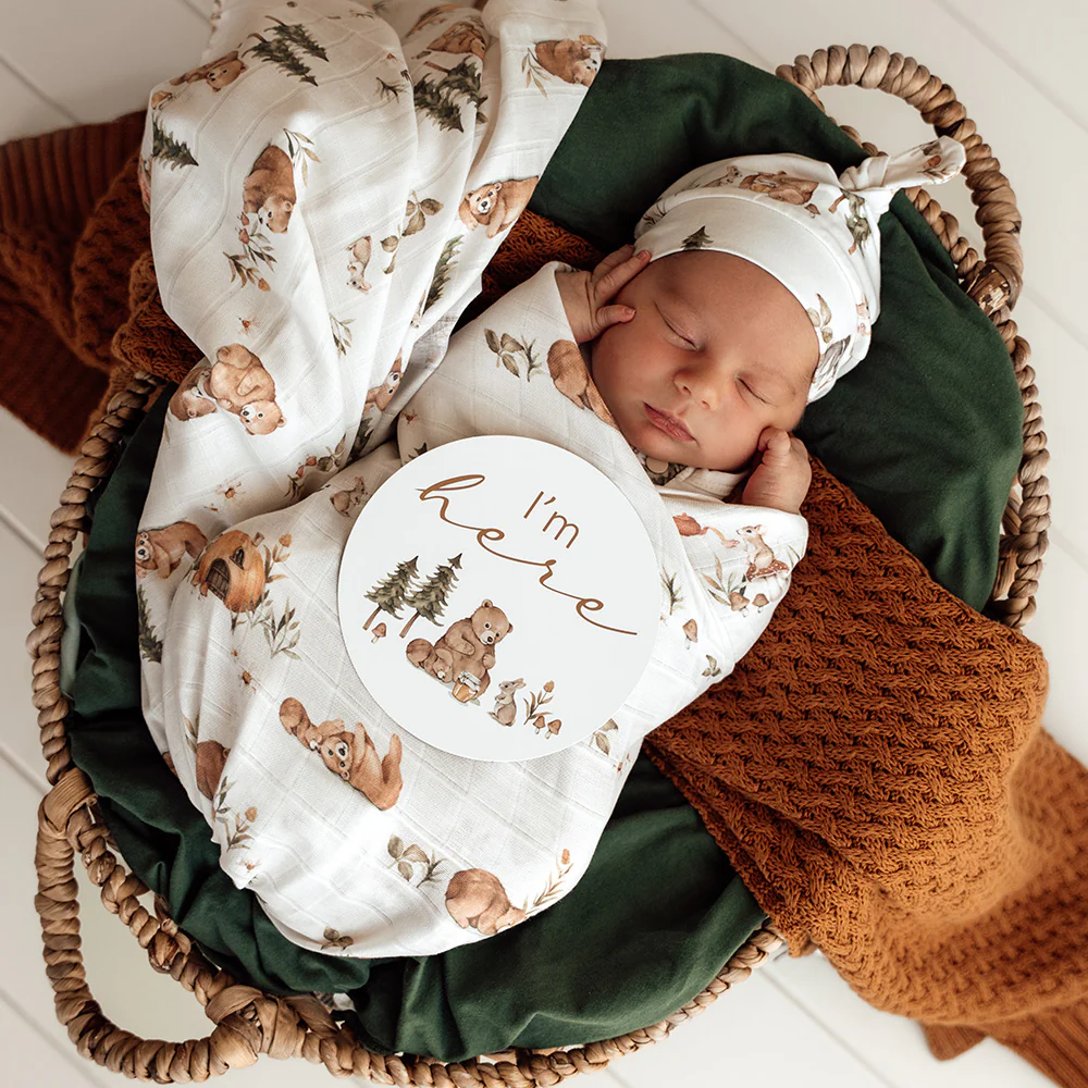 Bears Organic Muslin Wrap - Image 3
