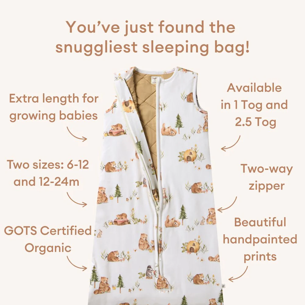 Bears Organic Sleeping Bag 2.5 TOG - Image 4