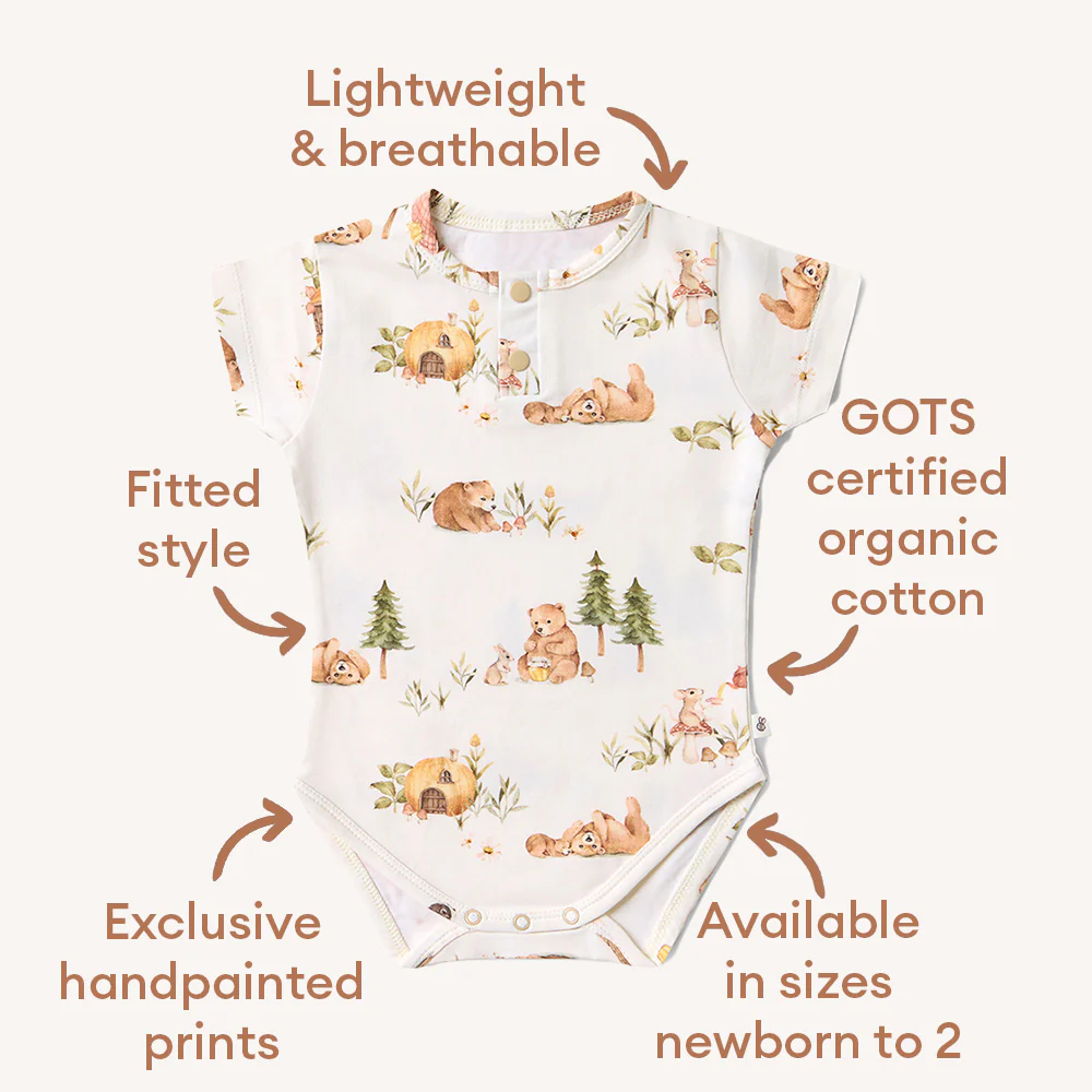 Bears Short Sleeve Organic Bodysuit - Image 4
