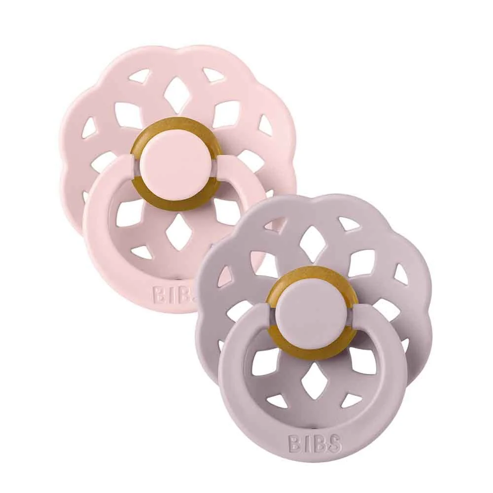 BIBS Boheme Dummy 2 Pack - Blossom/ Dusky Lilac - Image 2