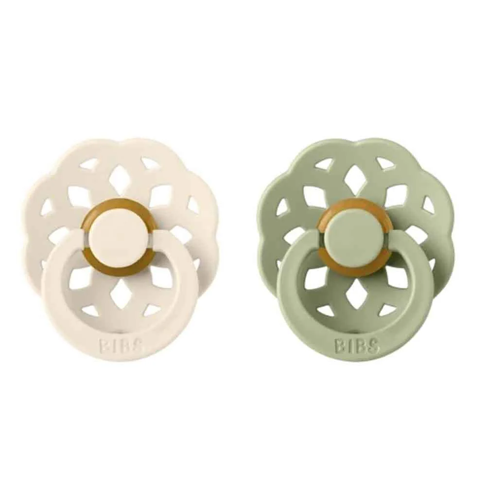 BIBS Boheme Dummy 2 Pack - Ivory/ Sage - Image 2