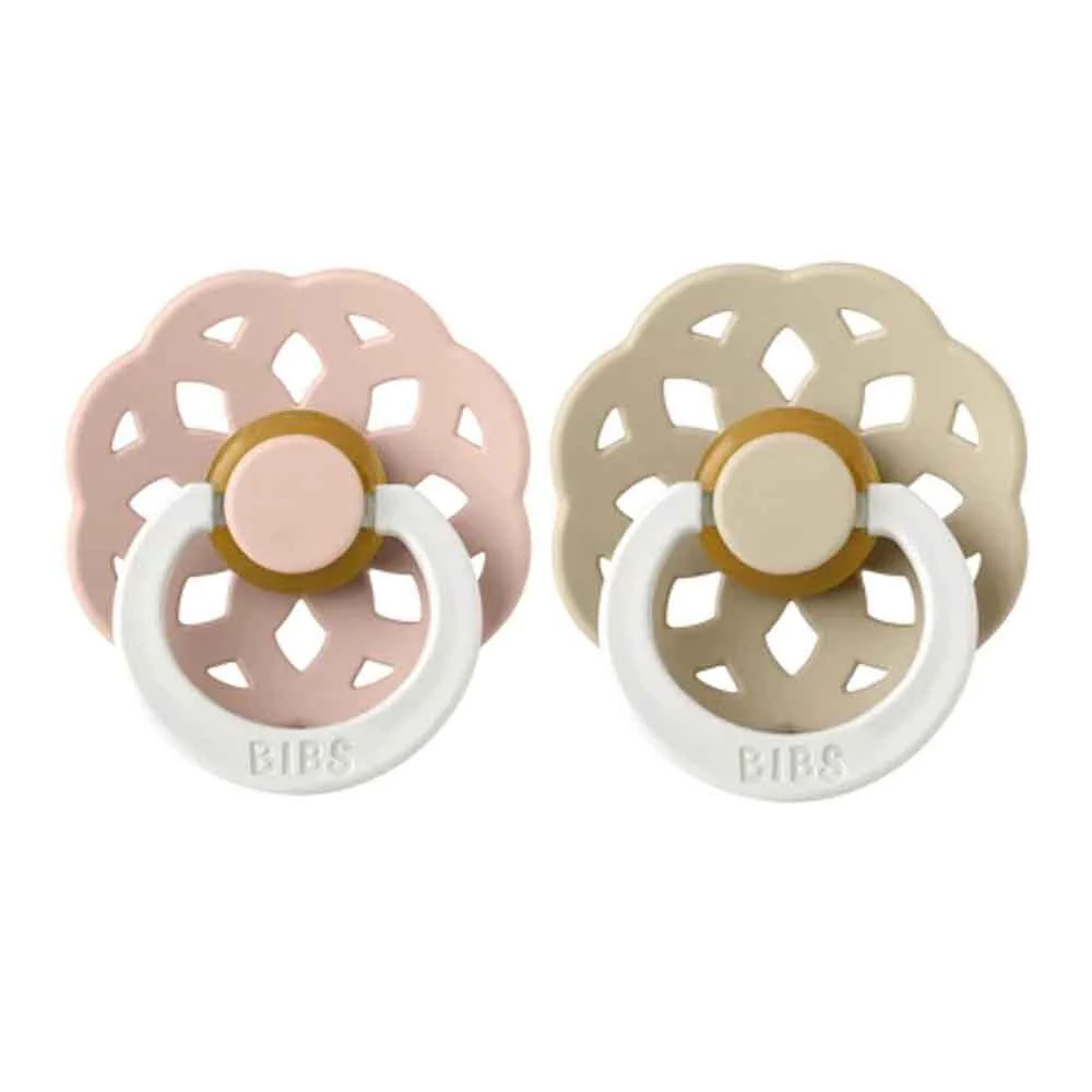 BIBS Boheme Night Glow Dummy 2 Pack - Blush/ Vanilla - Image 2