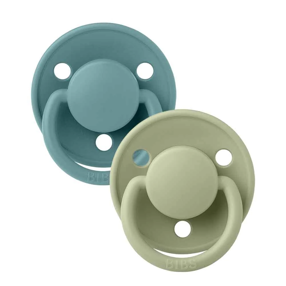 BIBS De Lux Silicone Dummy 2 Pack - Island Sea/ Sage - Image 2