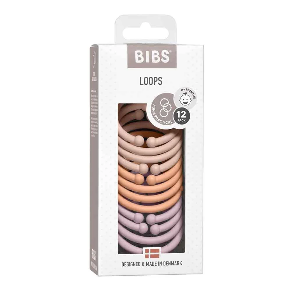 BIBS Loops (12 Pieces) - Blush, Peach, Dusky Lilac - Image 2