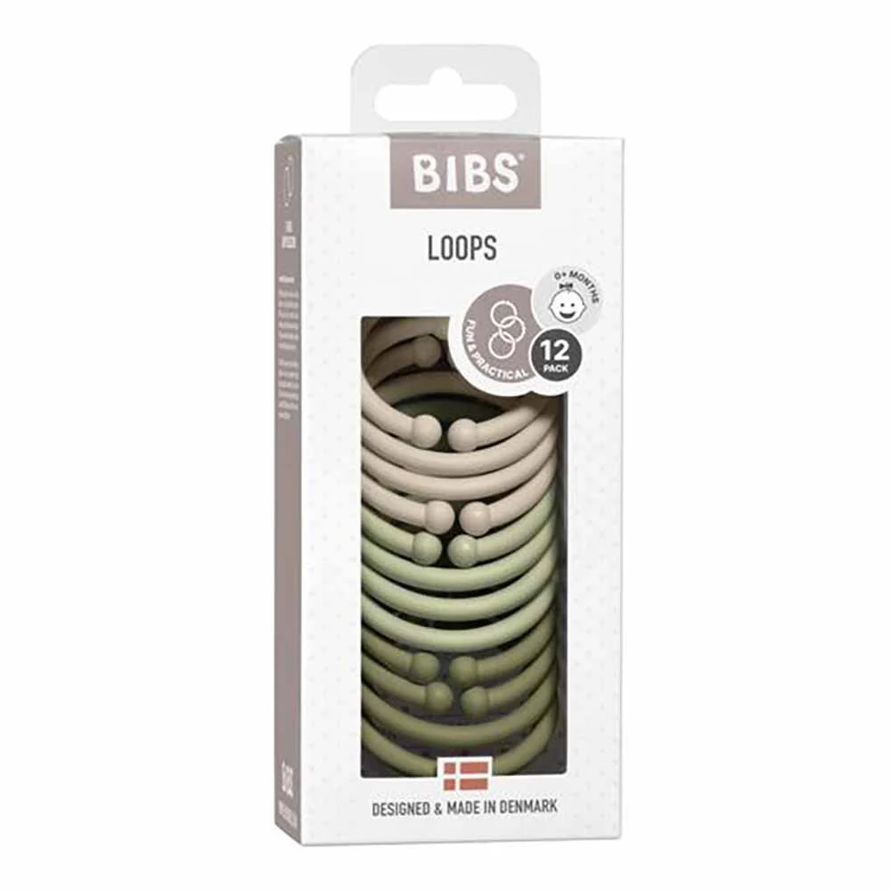 BIBS Loops (12 Pieces) - Vanilla, Sage, Olive - Image 2