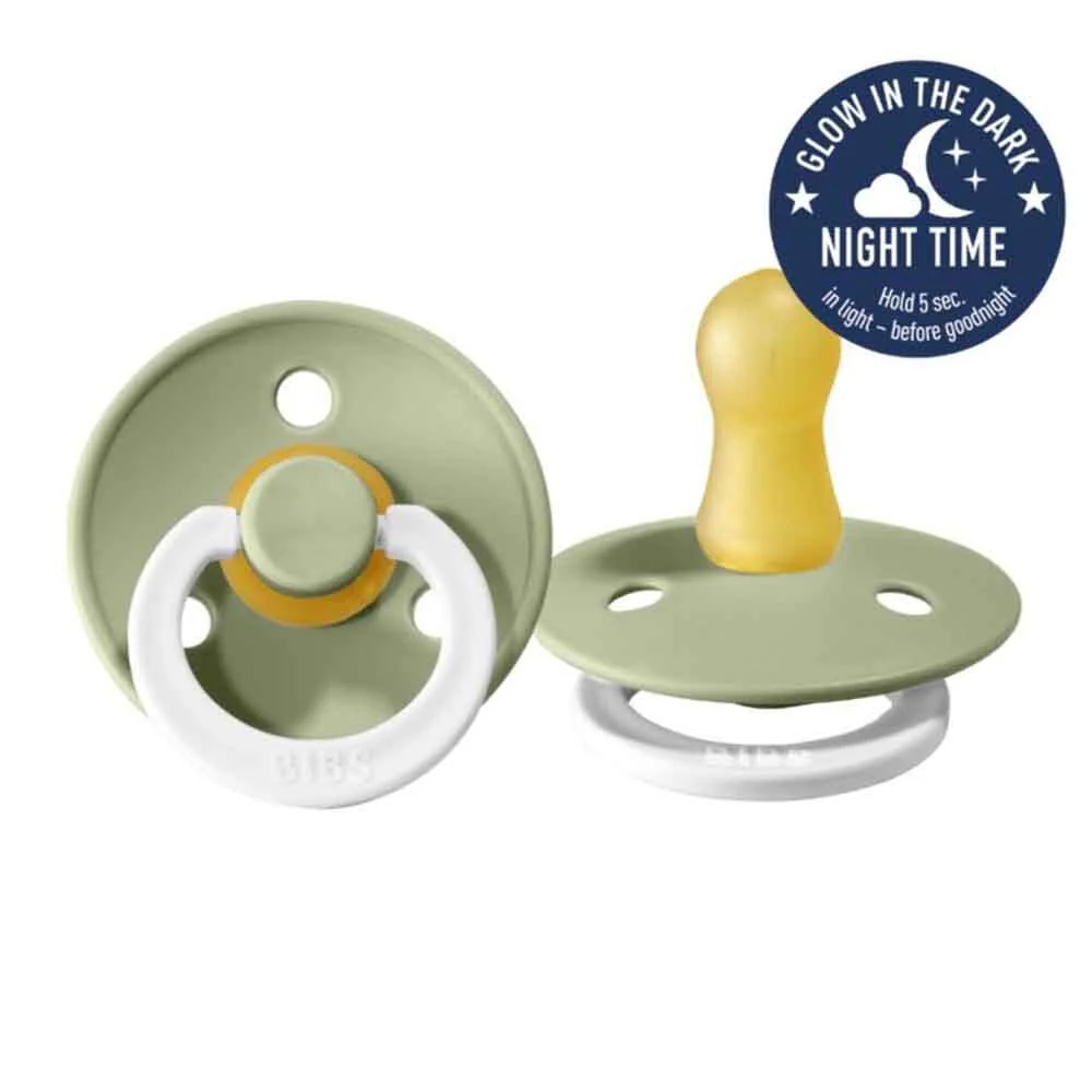 BIBS Night Glow Dummy 2 Pack - Sage - Image 3