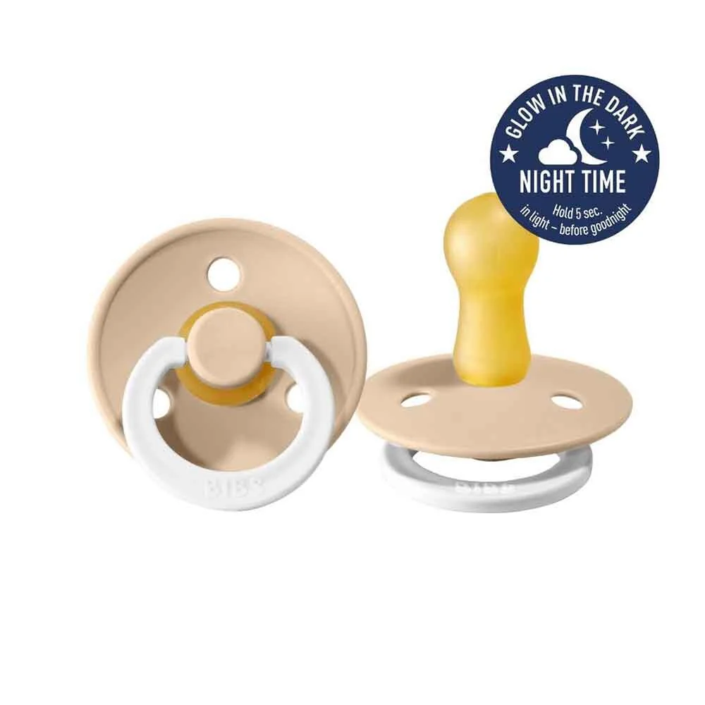 BIBS Night Glow Dummy 2 Pack - Vanilla - Image 3