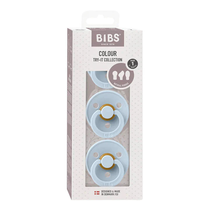 BIBS Try-It-Collection Dummies 3 Pack - Baby Blue - Image 5