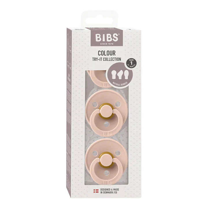 BIBS Try-It-Collection Dummies 3 Pack - Blush - Image 5