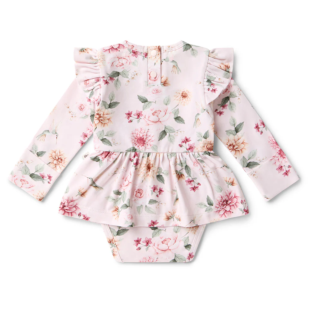 Birds & Blooms Long Sleeve Organic Dress - Image 14