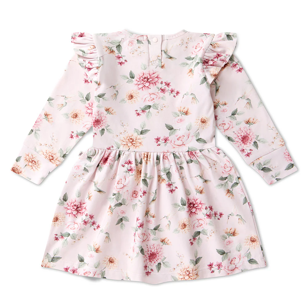 Birds & Blooms Long Sleeve Organic Dress - Image 15