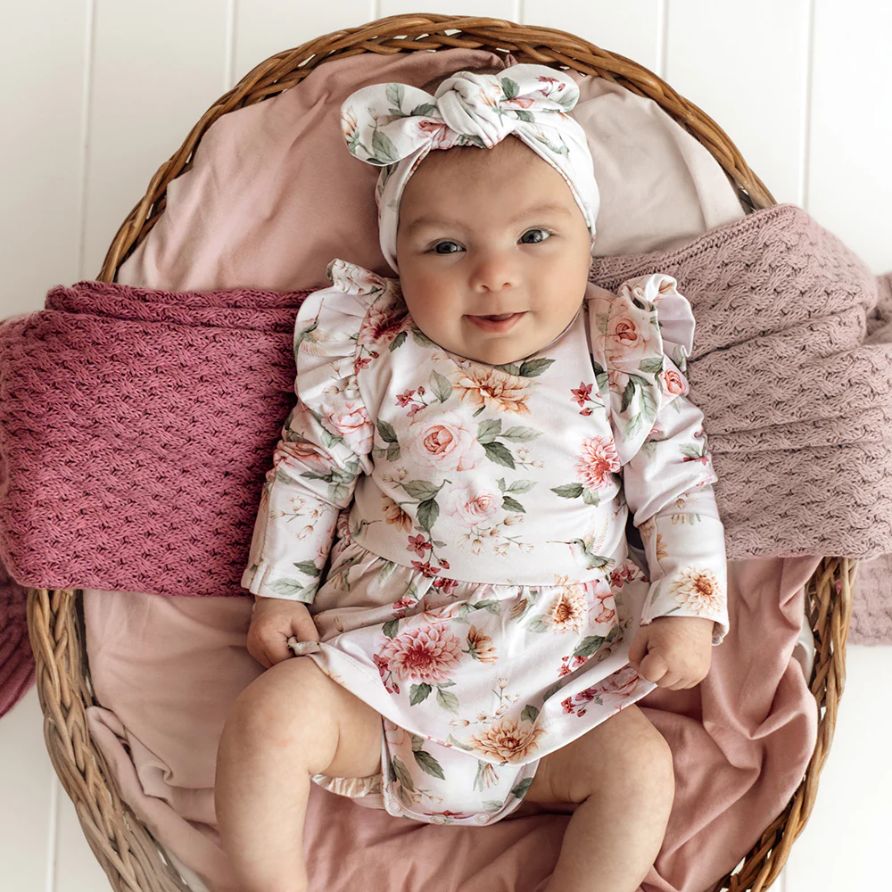 Birds & Blooms Long Sleeve Organic Dress - Image 7