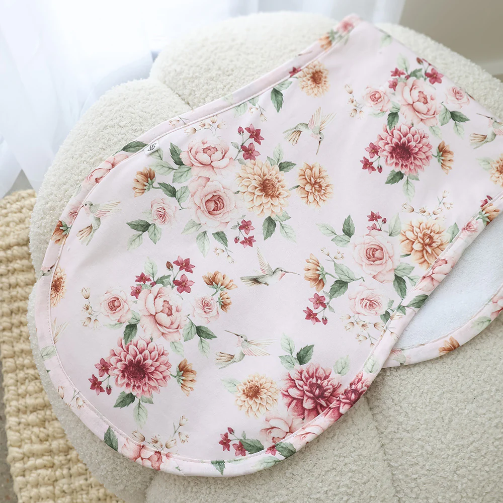 Birds & Blooms Organic Cotton Burp Cloth - Image 5