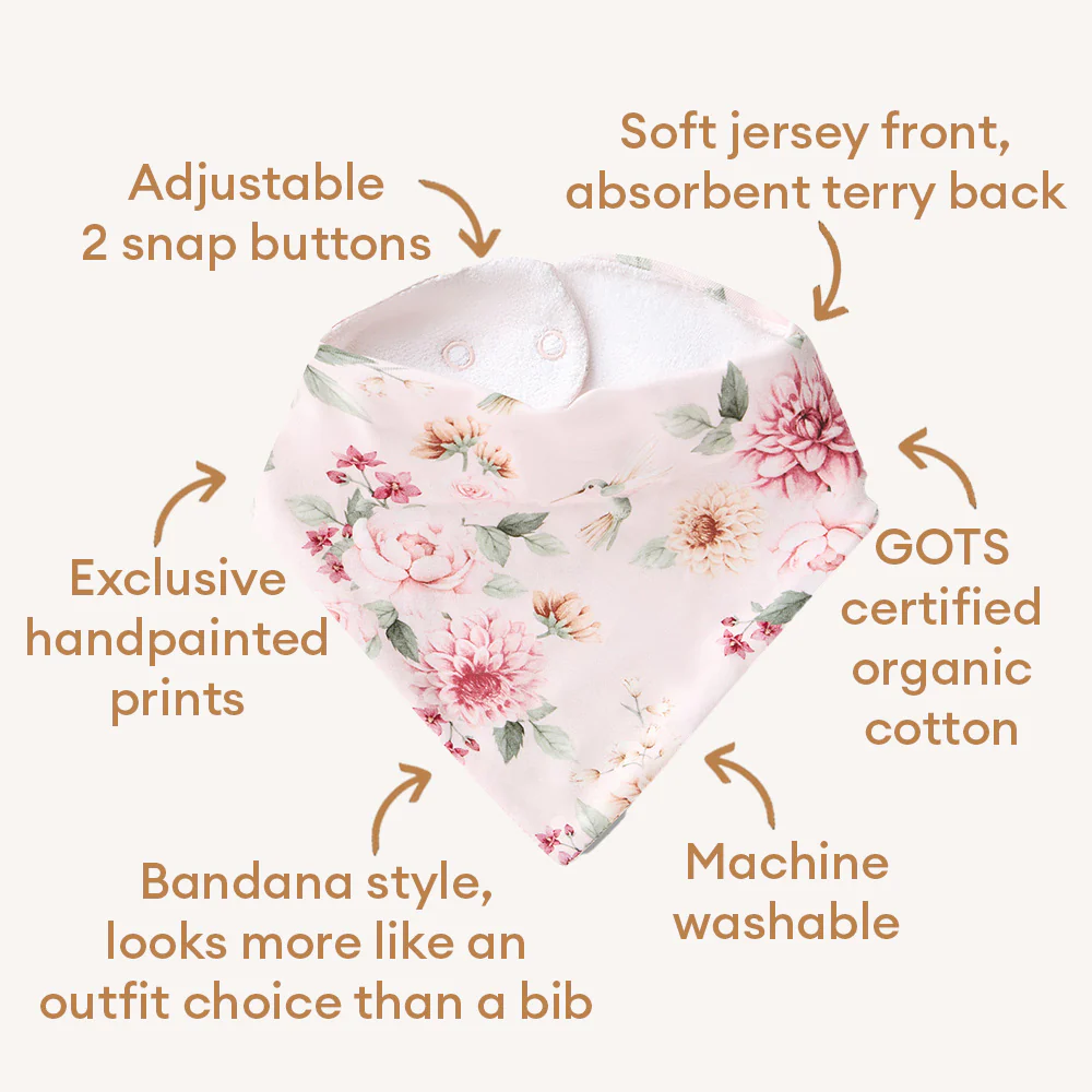 Birds & Blooms Organic Dribble Bib - Image 4