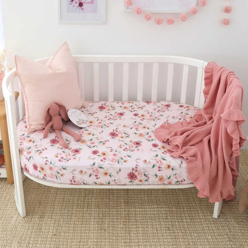Birds & Blooms Organic Fitted Cot Sheet - Image 5