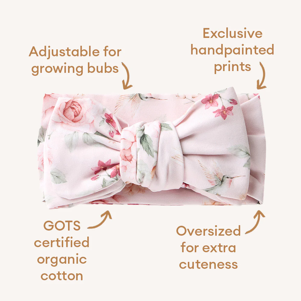 Birds & Blooms Organic Oversized Bow - Image 5