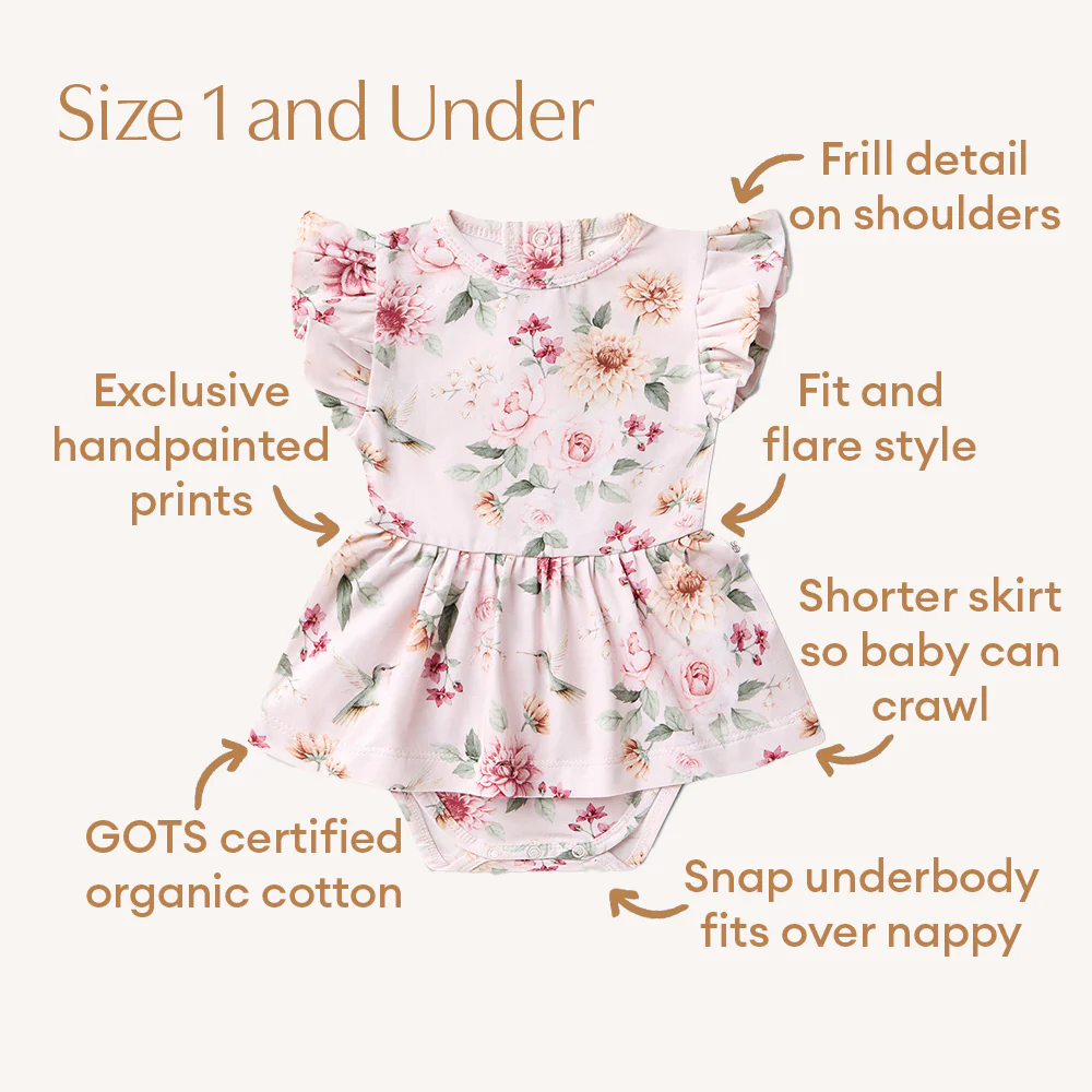 Birds & Blooms Short Sleeve Organic Dress - Image 11