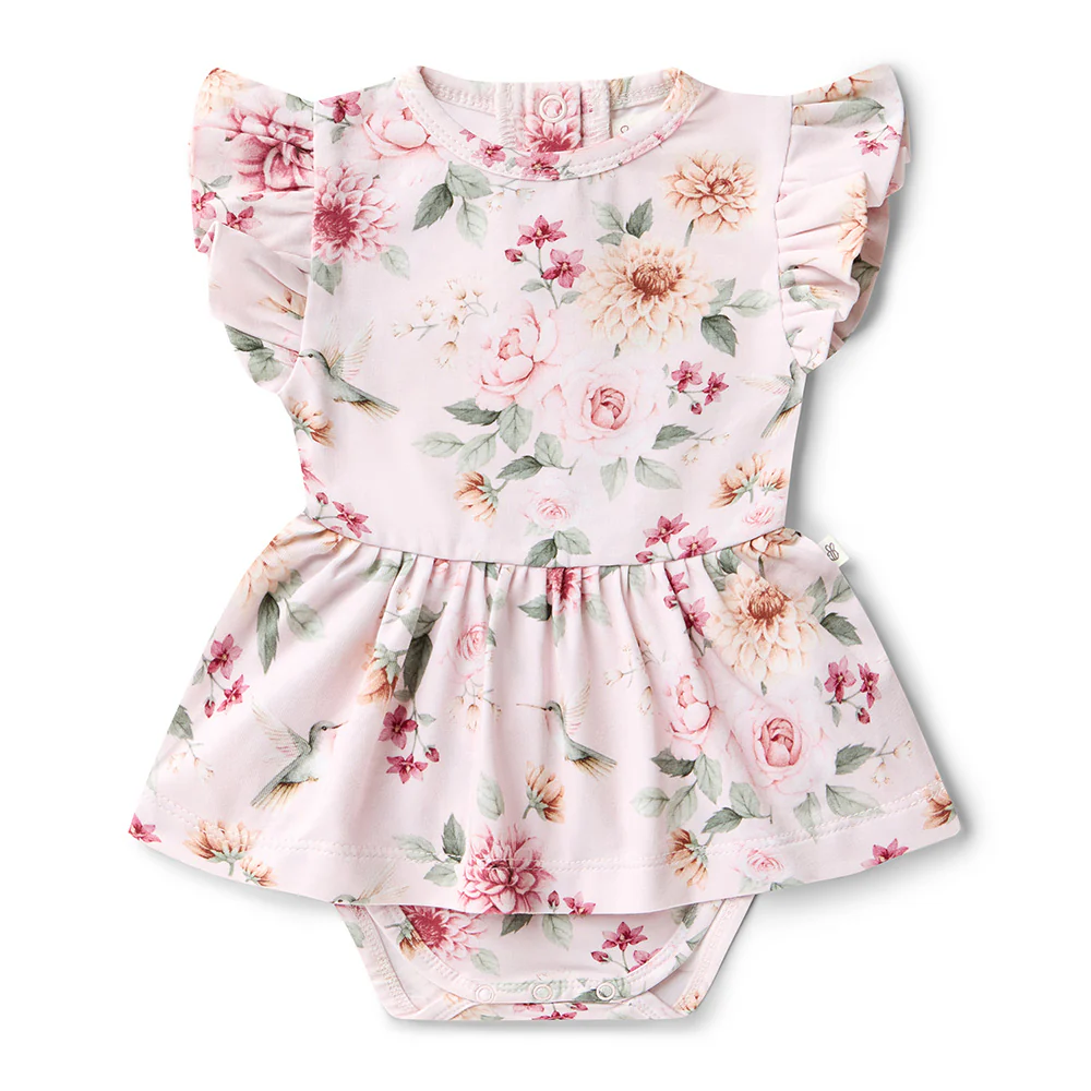 Birds & Blooms Short Sleeve Organic Dress - Image 2
