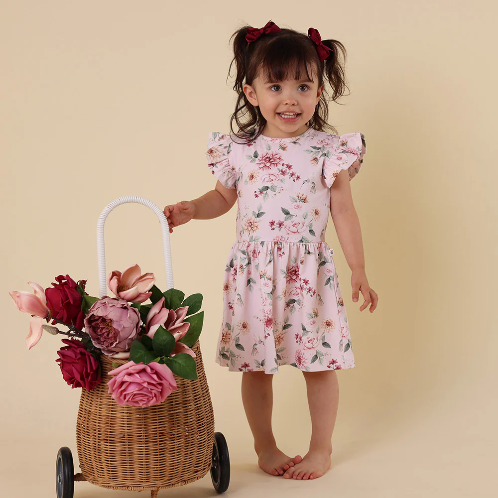Birds & Blooms Short Sleeve Organic Dress - Image 5